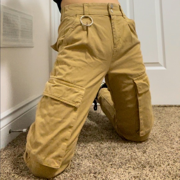 Women’s Multi-Pockets Cargo Jogger Jack Pants | Khaki | Size S - Picture 9 of 12